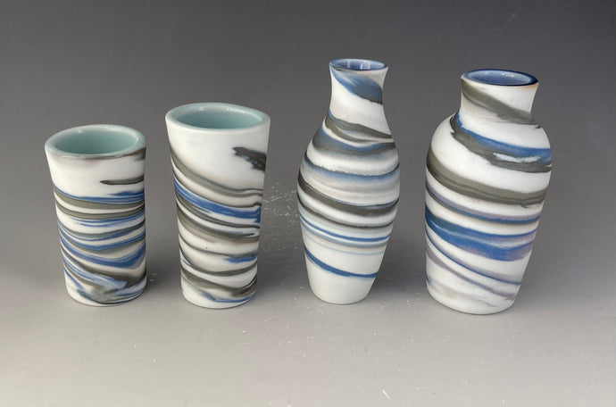 Mini Vases with blue