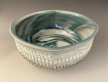 Load image into Gallery viewer, #3218 Serving Bowl Squared Weave Carve
